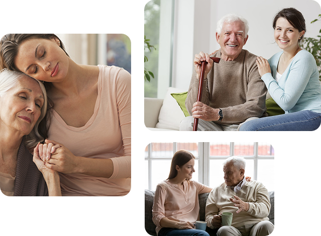 Compassionate caregivers with families